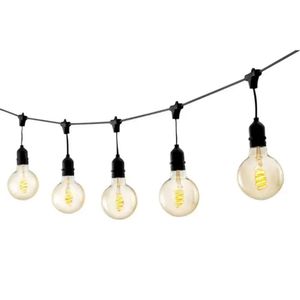 Varal Para 8 Lâmpadas E-27 Preto Stella