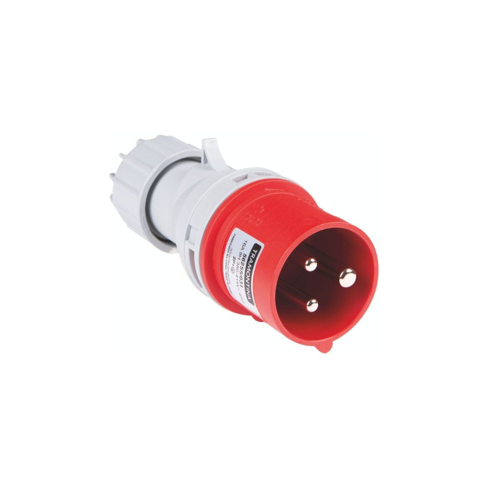 Plug 2P+T 16A 380/440V 9H Vermelho Tramontina| ANDRA