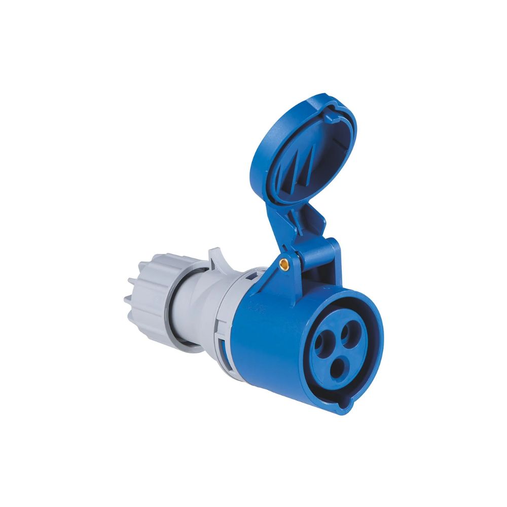 Tomada De Embutir 2P+T 20A 250V S8641 Vermelho Pb Ip47 Quasar