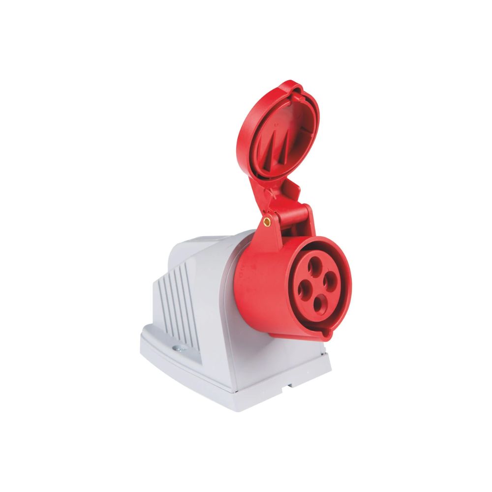 Acoplamento 3P+T 32A 380/440V S-4256 Vermelho 6H Ip44 Brasikon
