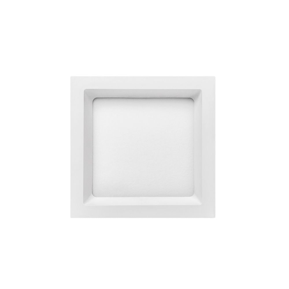 Painel LED De Embutir Quadrada Recuado Bivolt 12W 900 Lúmens 3000K Branco Quente Branco Deep Stella