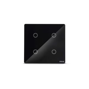 Conjunto Montado Touch 4x4 Para 4 Módulos Preto Steck