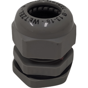 Prensa Cabo Nylon 3/8 WG-05C Com Porca Cinza Wetzel