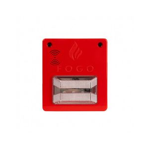 Sirene Audiovisual 12/24VCC Led Convencional Vermelho Segurimax