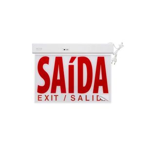 Sinalizador Saída De Emergência Slim Face Única Vermelho 50x32 Segurimax