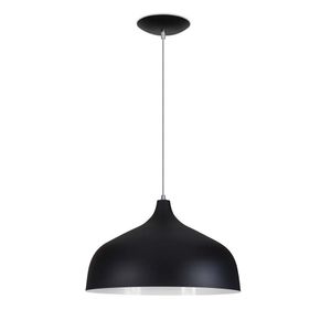 Pendente Para 1 Lâmpada E-27 Preto Luxor Kin