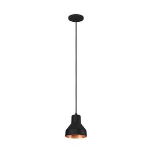 Pendente Para 1 Lâmpada E-27 Preto/Cobre Viena Kin