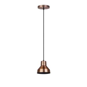 Pendente Para 1 Lâmpada E-27 Cobreado/Preto Viena Kin