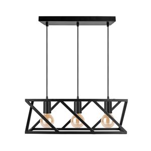 Pendente Para 3 Lâmpadas E-27 Preto Zenin Kin