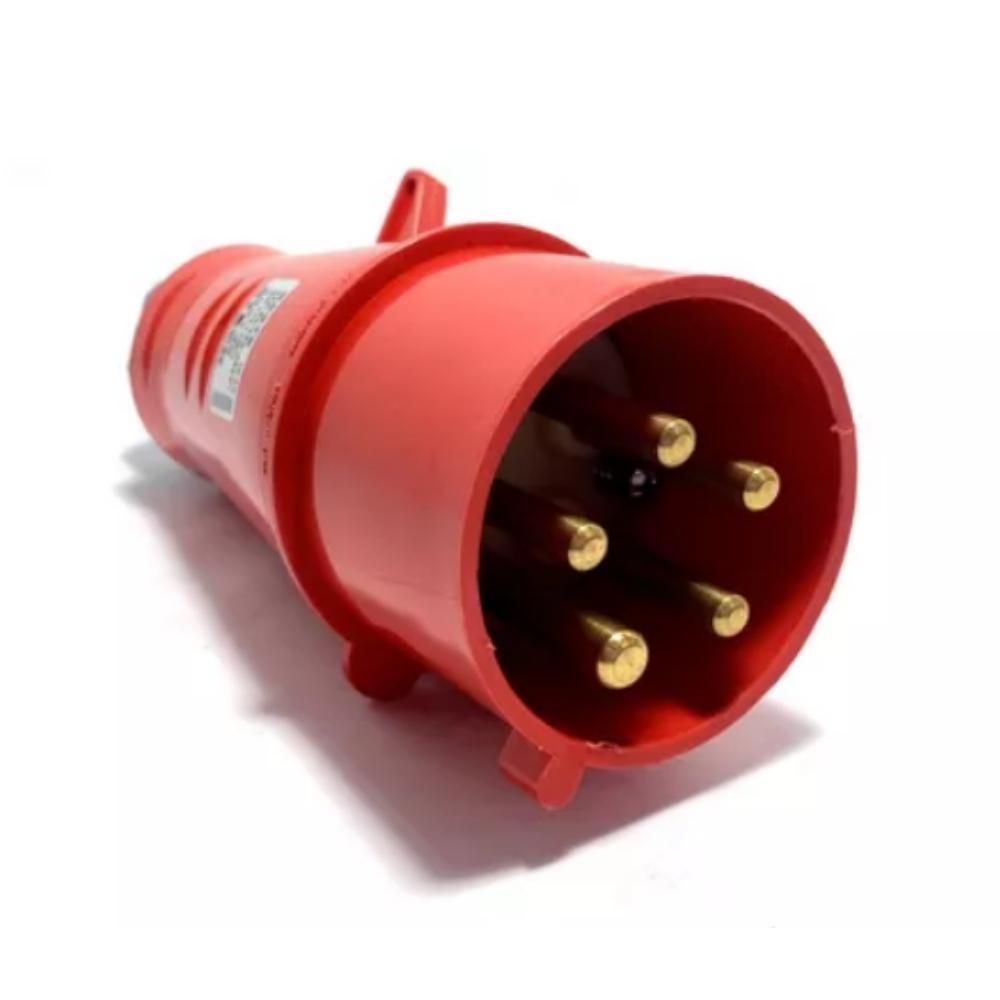 Plug 3P+T+N 32A 380/440V 6H Vermelho Brasikon S-5276 Steck | ANDRA