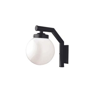 Arandela Solarium em Aço Para 1 Lâmpada E-27 Com 1 Globo B15 Preto Ideal