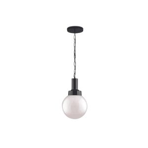Pendente Solarium em Alumínio Para 1 Lâmpada E-27 Com 1 Globo B10 Preto Ideal