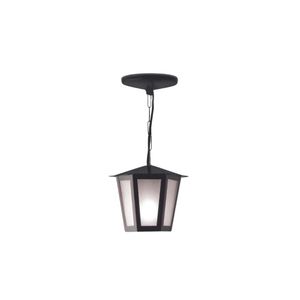 Pendente Colonial Sextavado em Aço Para 1 Lâmpada E-27 Pequeno Preto Ideal