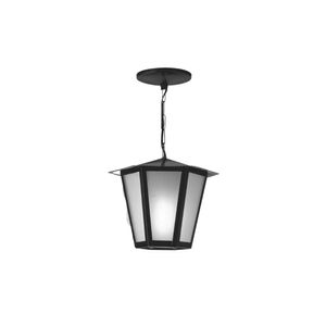 Pendente Colonial Sextavado em Aço Para 1 Lâmpada E-27 Médio Preto Ideal
