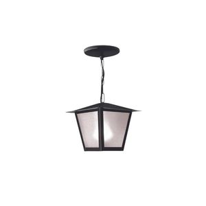 Pendente Colonial Quadrado em Aço Para 1 Lâmpada E-27 Médio Preto Ideal