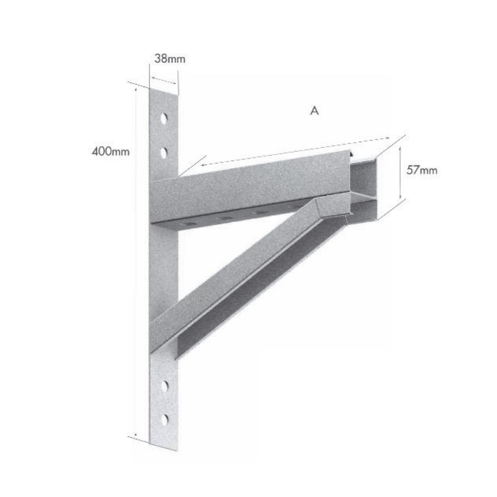 Mão Francesa Reforçada 40Cm Pré Zincado #18 CKP206 Kennedy | ANDRA