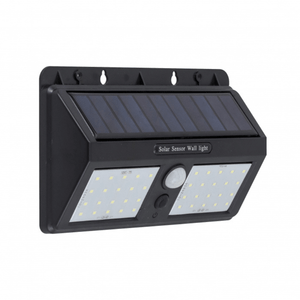 Luminária Solar LED 8W 6500K Luz Branca 9664 Preto IP65 Gaya