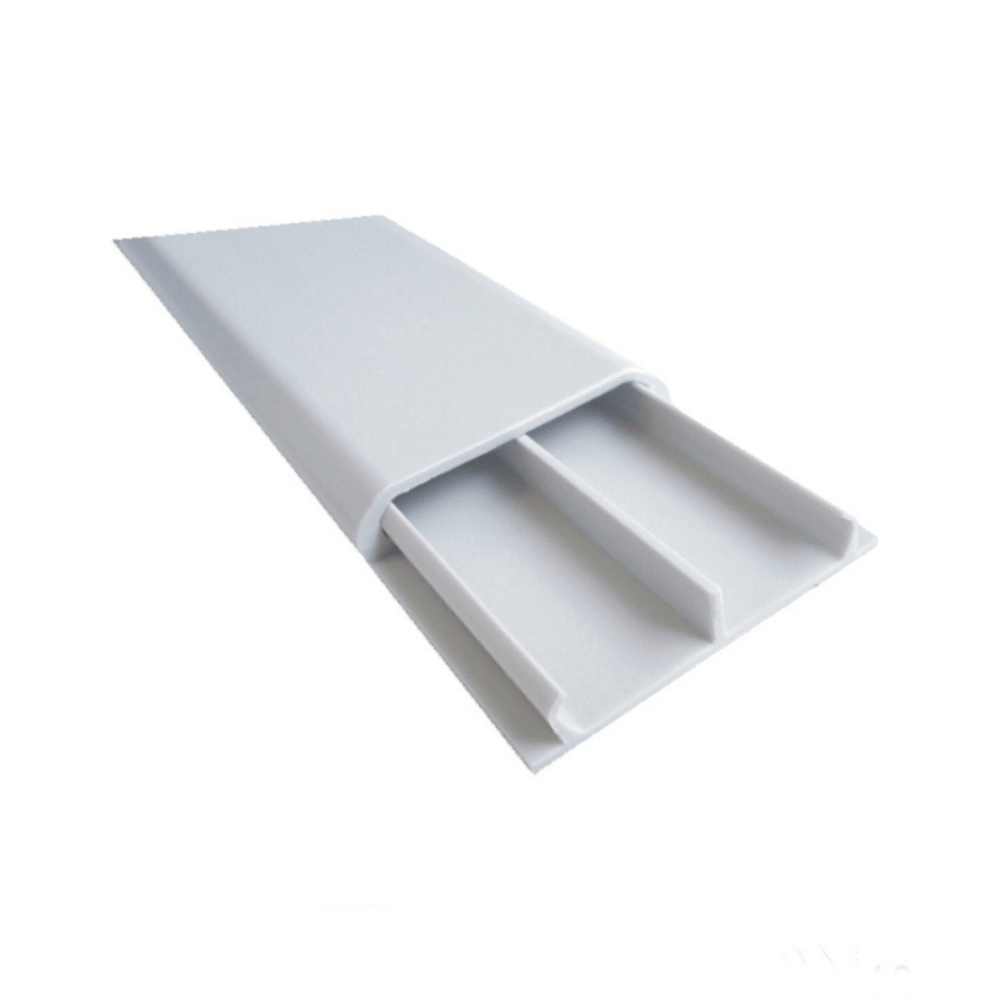 Canaleta Piso Dp2 50X10Mm 2 metros Cinza Dutopiso 512197 Dutoplast