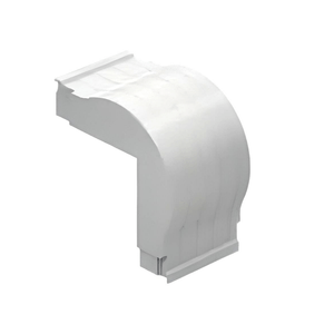 Curva Vertical Alumínio 90° R30 25Mm Externa Branco Plana Ranhurada Dt-38242.30 111423 Dutotec