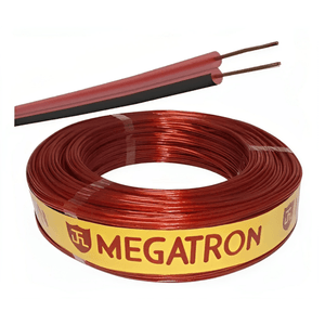 Cordão Bicolor 2X 1,50Mm Pvc 70G 300V Preto E Vermelho Cl4 - Rolo De 100 Metros Mega