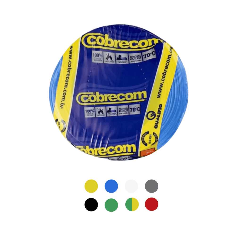 Cabo Flexível 6mm 750V Rolo Com 100 Metros Cobrecom