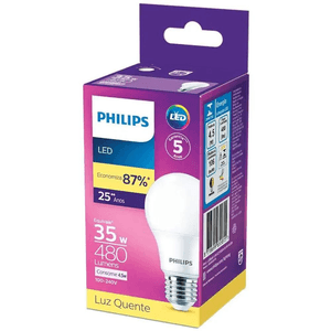 Lâmpada LED Bulbo E-27 Bivolt 4.5W 480 Lúmens Philips