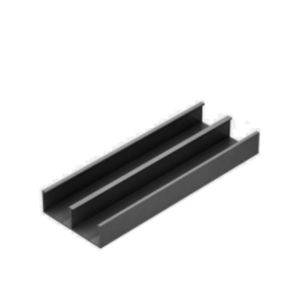 PERFIL DUPLO ALUM 25X73X3000MM TIPO C PRETO LISO DT-12250.00 110364