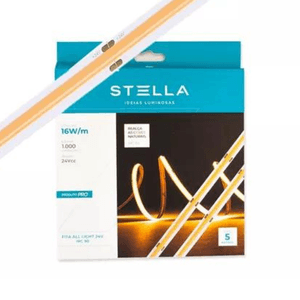 Fita LED All Light 24V 16W/M 1000 Lúmens/M Interna IP20 - Rolo Com 5 Metros Stella