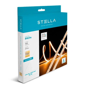 Fita LED All Light 24V 8W/M 500 Lúmens/M Interna IP20 - Rolo Com 5 Metros Stella