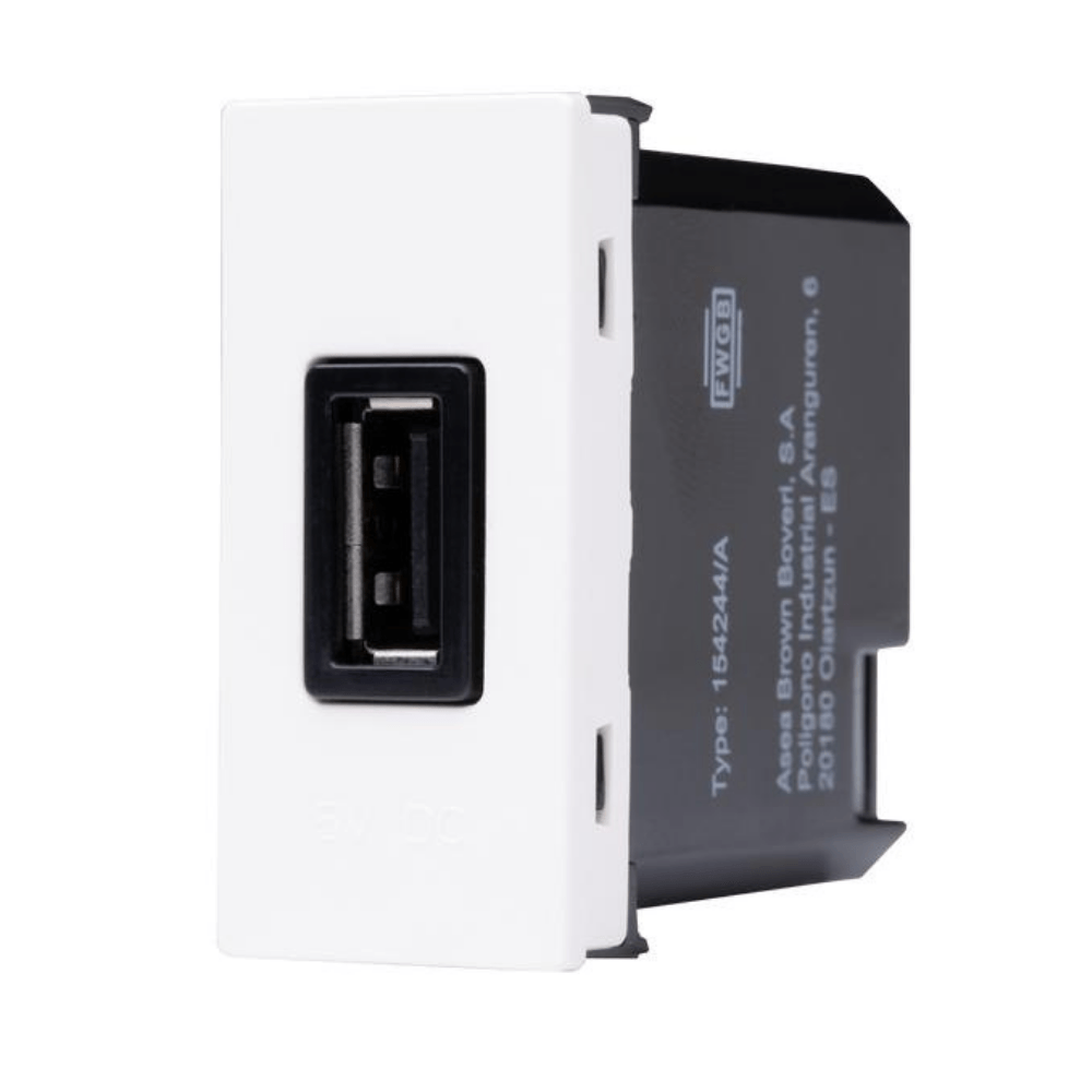 Módulo Tomada Carregador 1 USB 700mA Branco N1185 Unno ABB