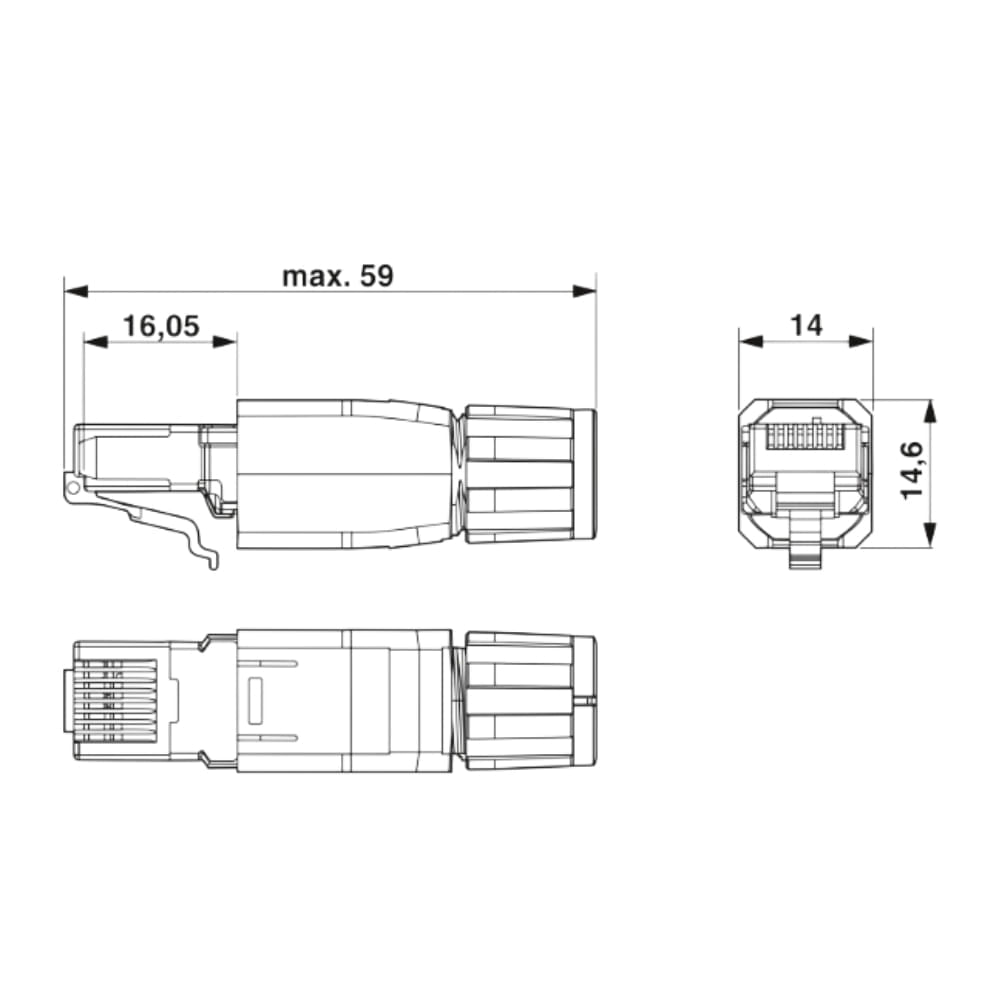 Conector Elétrico VS-08-RJ45-5-Q/IP20 REF. 1656725 - Phoenix