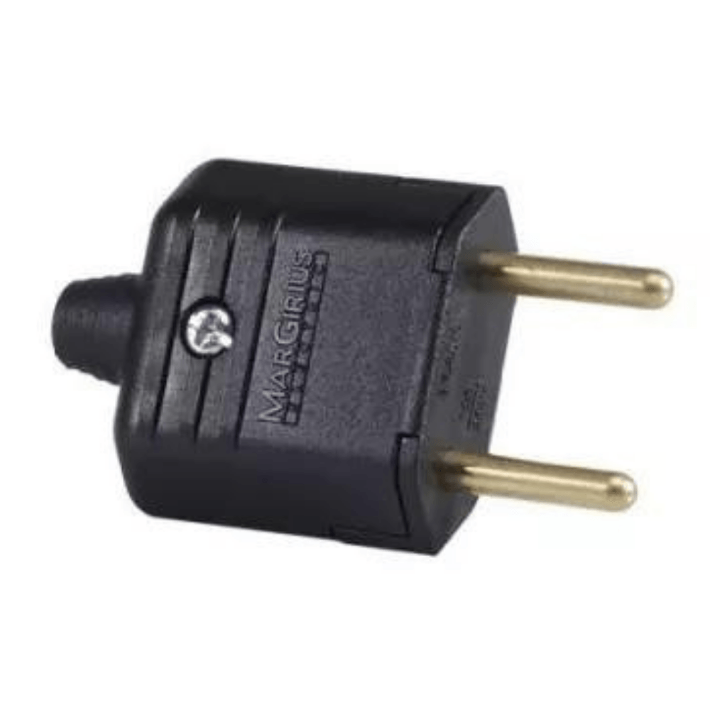 Plug 2P 10A 250V Preto Margirius| ANDRA