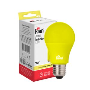 Lampada Led Bulbo E-27 9W Bivolt Anti-Inseto 15736 Kian