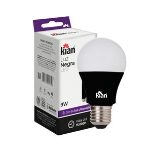 Lampada Led Bulbo E-27 9W Bivolt Luz Negra 15739 Kian