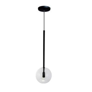 Pendente 1Xg9 Preto Vidro Cristal 16410/25 Ball Usina Design