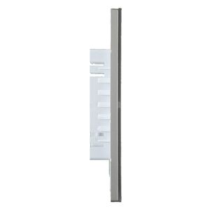 Placa 4X4 Para 1 Tomada + 1 Furo Com Suporte Espelhada Novara Glass GE-40000/43 Dicompel