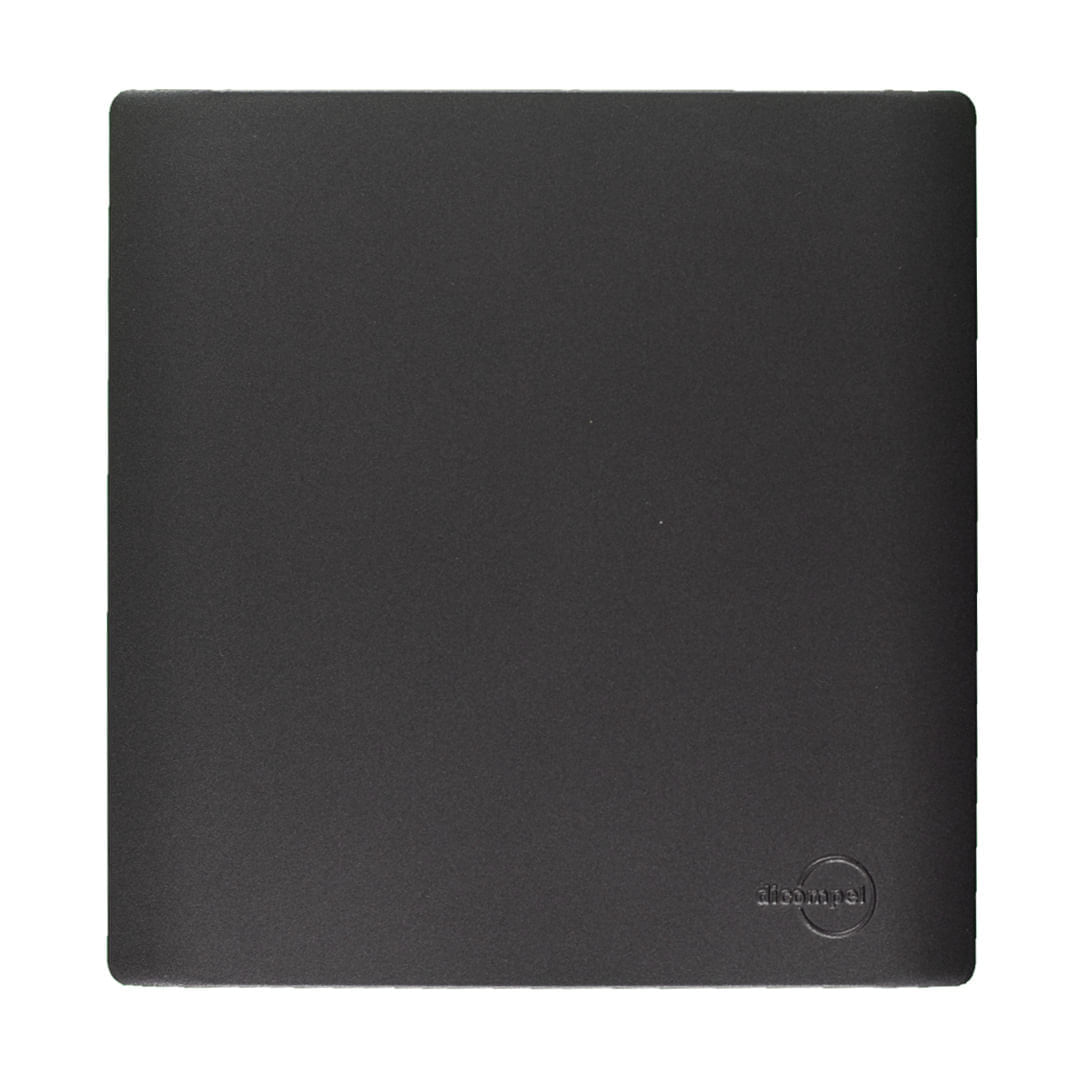 Placa 4X4 Cega Com Suporte Preto Grafite Novara Dicompel
