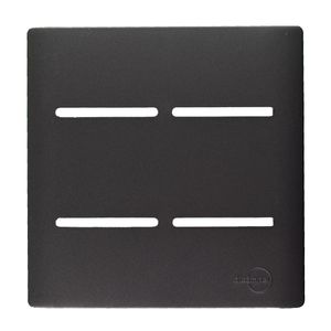 Placa 4X4 Para 4 Interruptores Com Suporte Preto Novara DC-1600/56 Dicompel