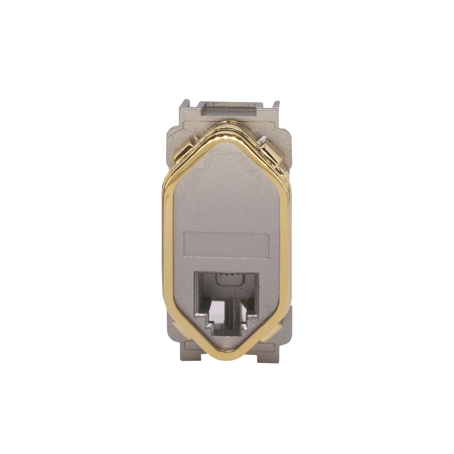 Módulo 1 Tomada Rj11 2 Vias Aço Gold Novara AC-1500/169 Dicompel