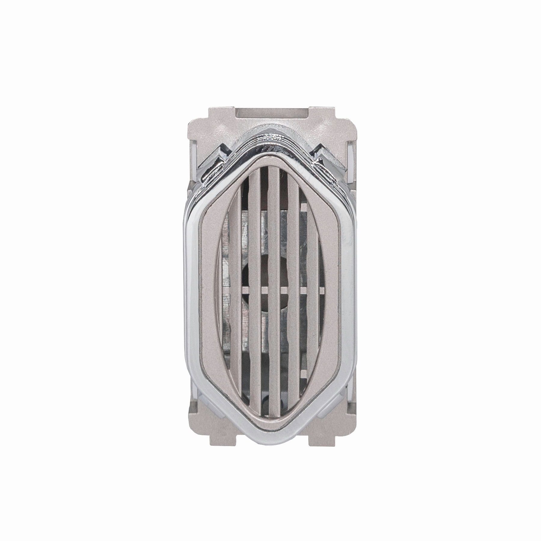 Módulo 1 Campainha Cigarra Bivolt Aço Cromado Novara AC-1500/570 Dicompel