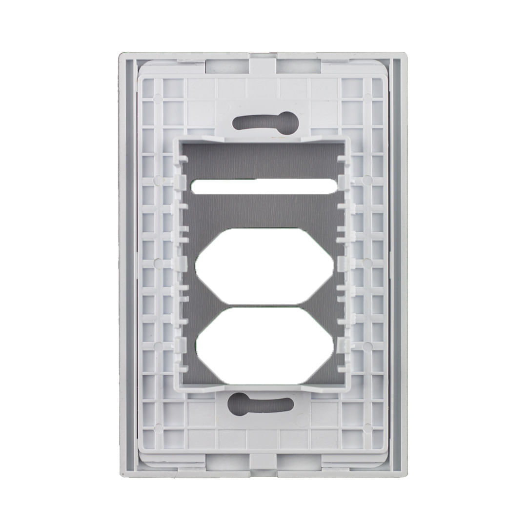 Placa 4X2 Para 1 Interruptor + 2 Tomada Com Suporte Dourada Novara