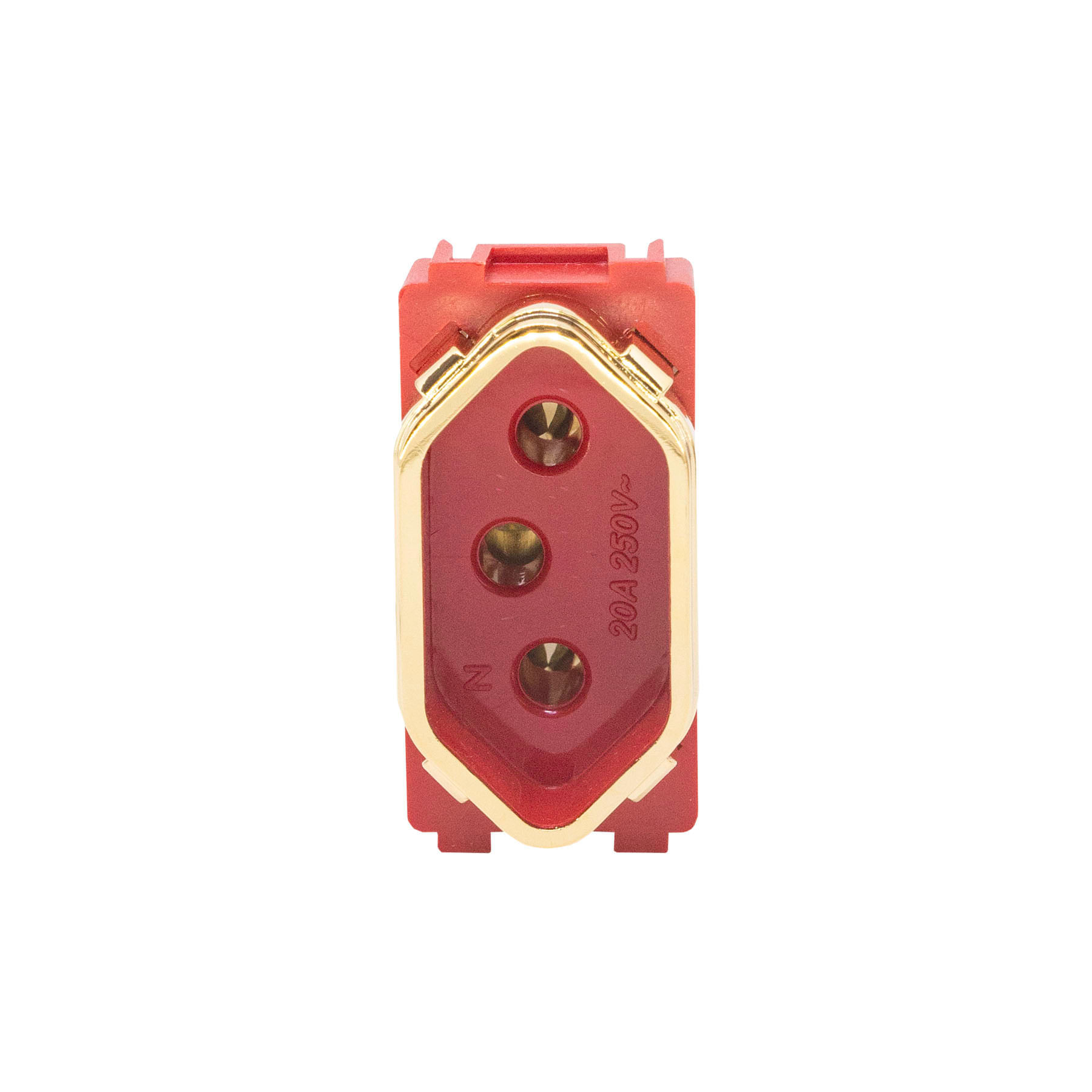 Módulo 1 Tomada 20A Vermelho Gold Novara DC-1200/167 Dicompel
