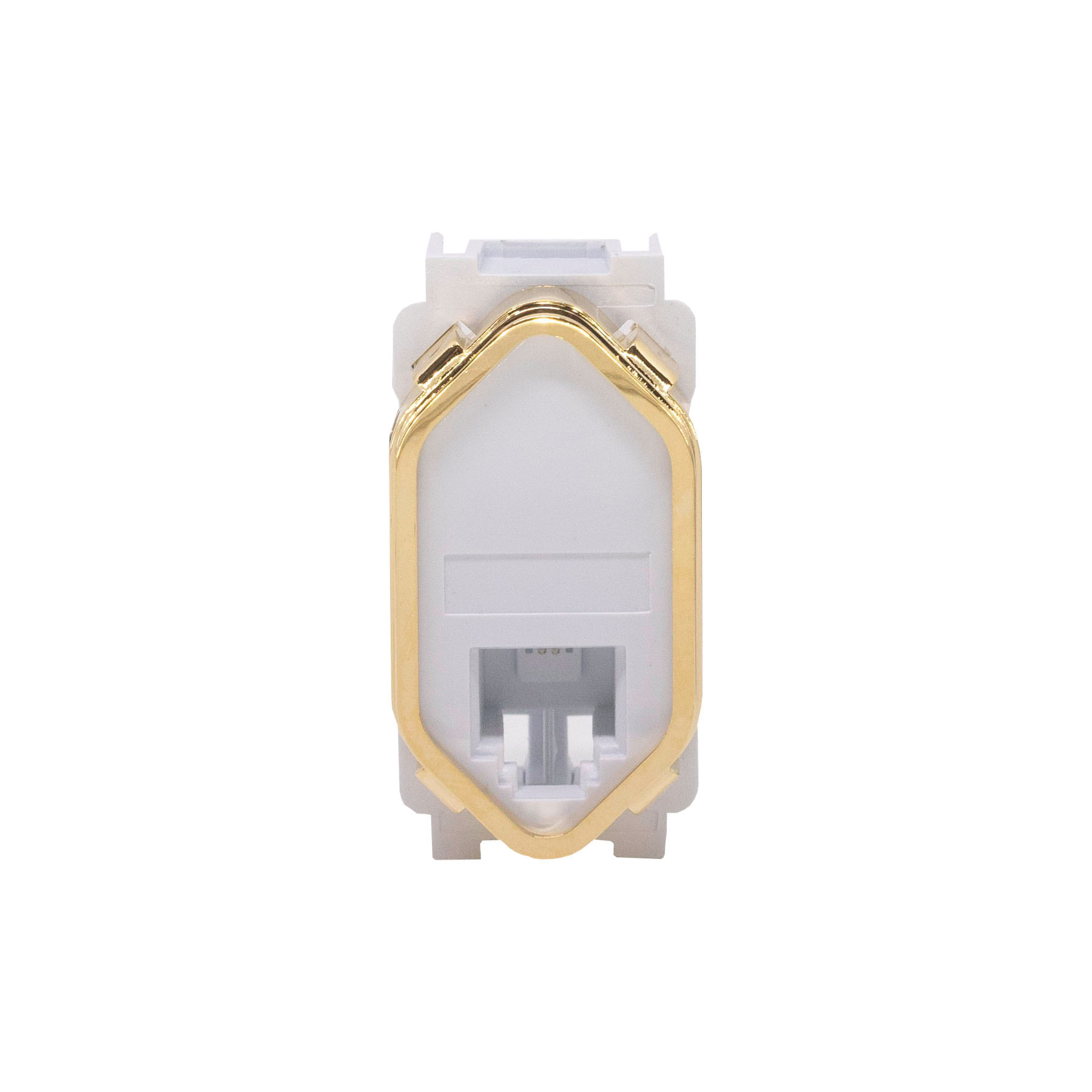 Módulo 1 Tomada Rj11 4 Vias Branco Gold Novara DC-1200/232 Dicompel