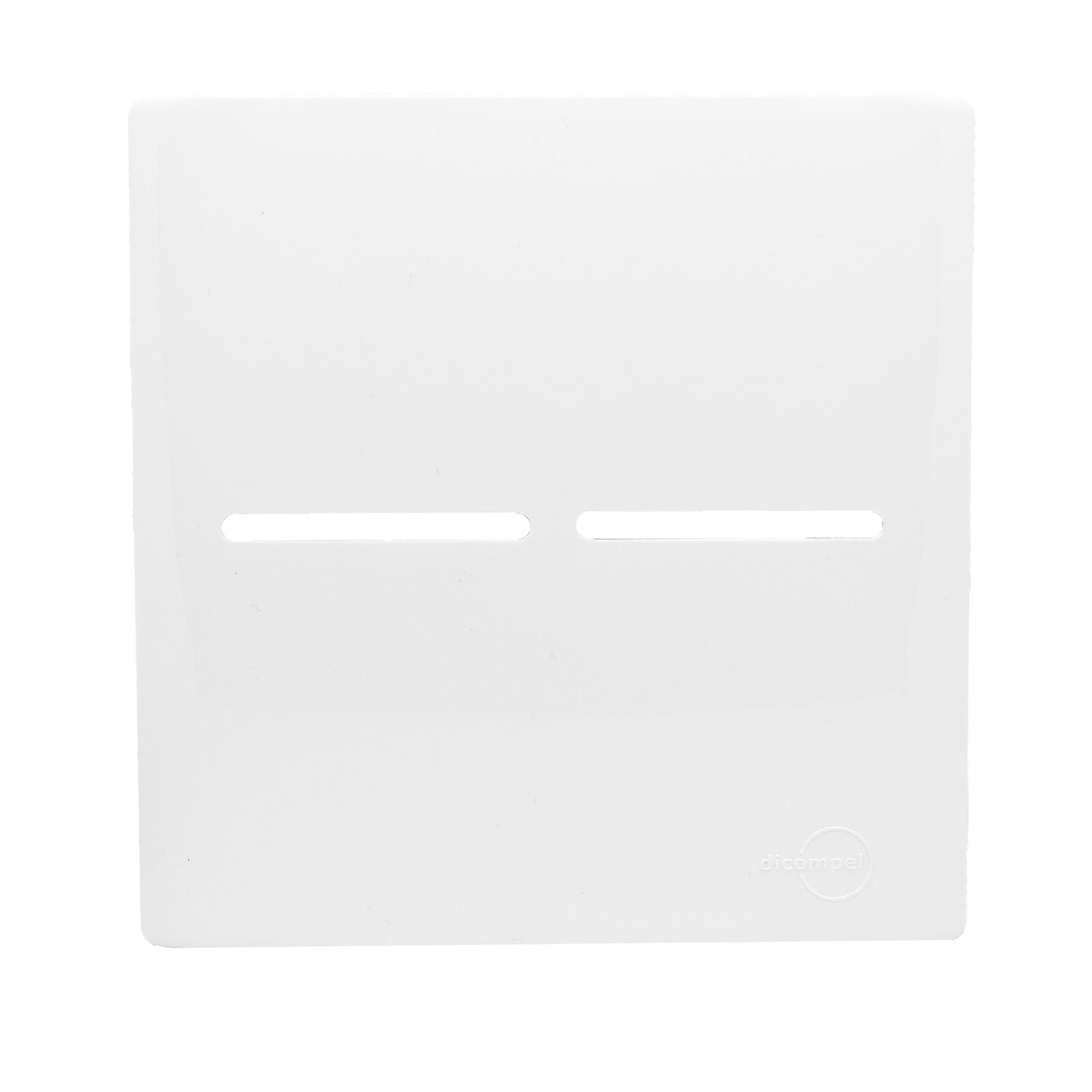 Placa 4X4 Para 2 Interruptor Com Suporte Dc-1100/55 Branco Novara Dicompel
