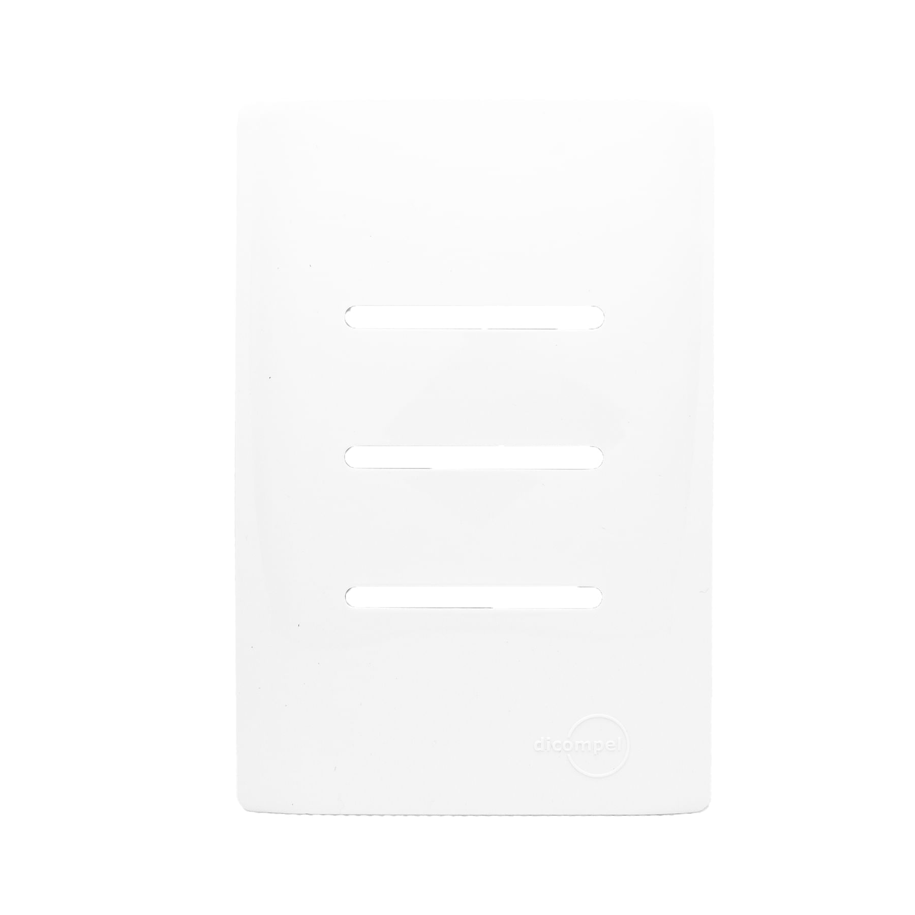 Placa 4X2 Para 3 Interruptor Com Suporte Dc-1100/65 Branco Novara Dicompel