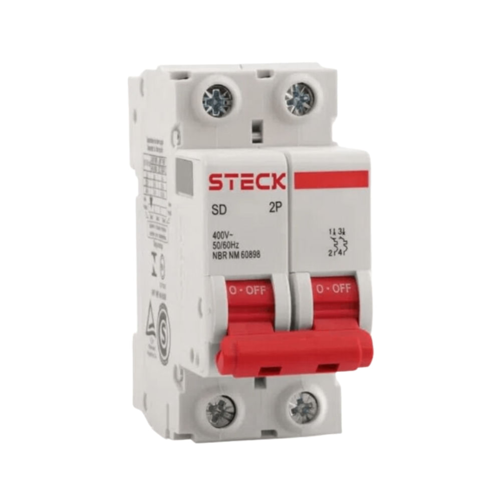 Disjuntor 2P 40A C 3Ka 230V Sdd62C40 Steck | ANDRA