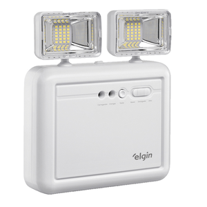Luminária De Emergência LED Bivolt 1200 Lúmens 2 Farol E Bateria Elgin