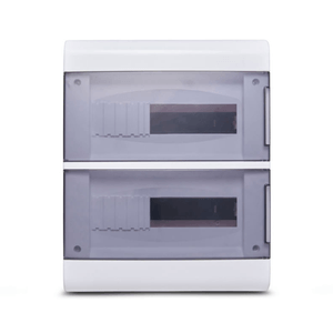 Centro De Sobrepor Pvc Para 24 Disjuntor Scv24Pt Branco Tampa Transparente Steck