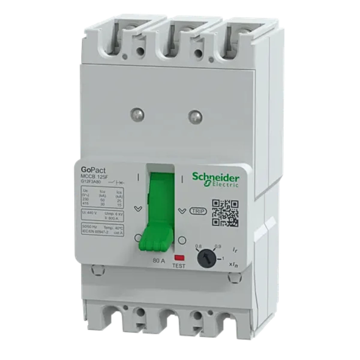 Disjuntor 3P Go Pact 80A 50Ka/220V-30Ka/380V G12F3A80 Schneider