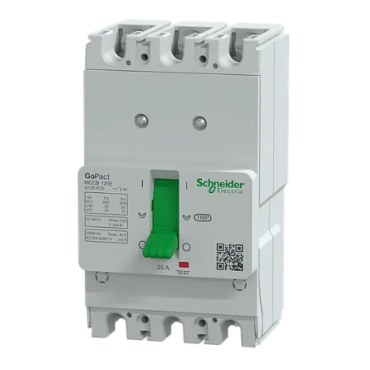 Disjuntor 3P Go Pact 25A 25Ka/220V-15Ka/380V Fixo G12E3F25 Schneider